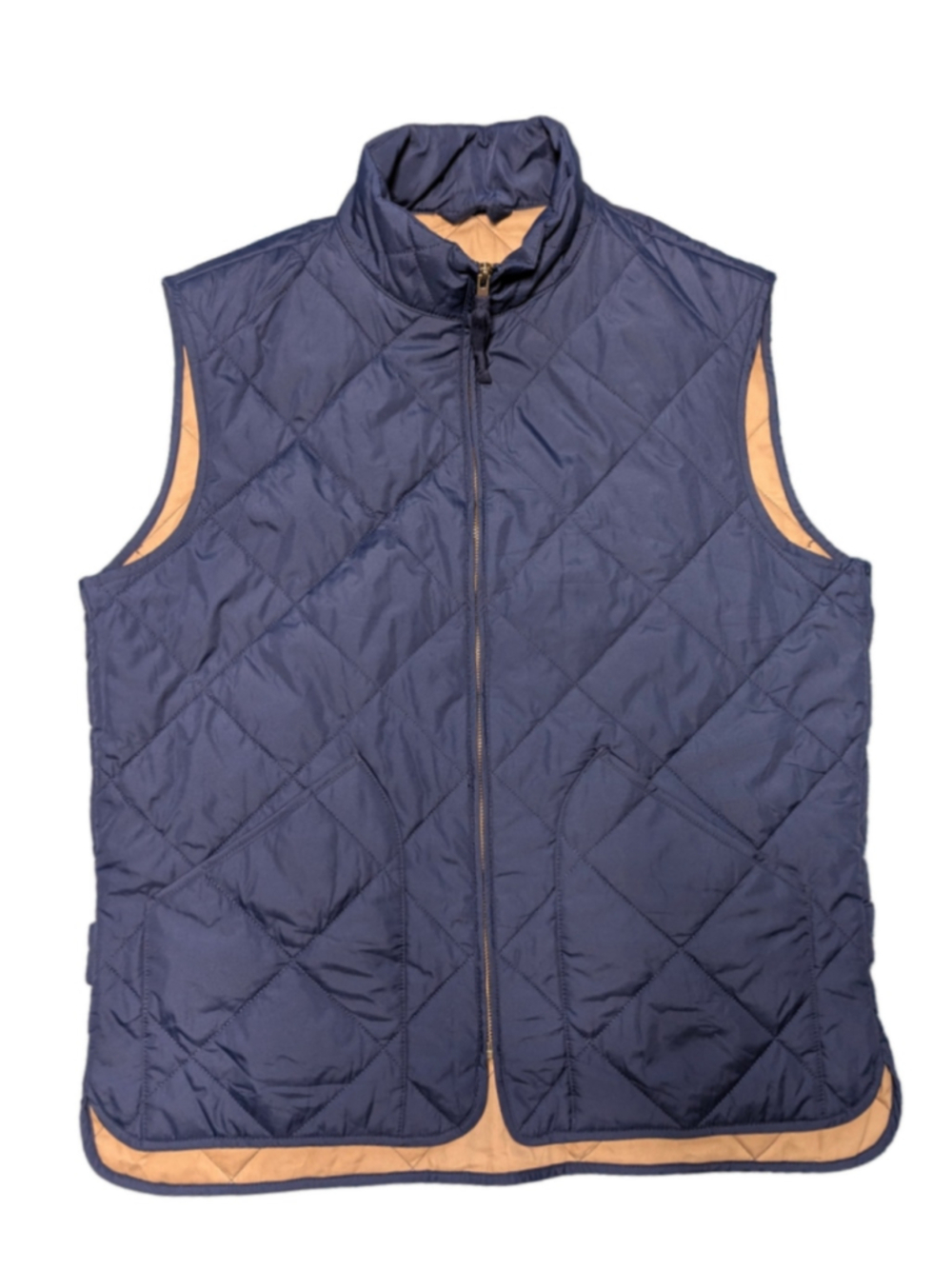 J.Crew Authentic Outerwear Navy Diamond Quilted Walker Vest - Men's Size M
